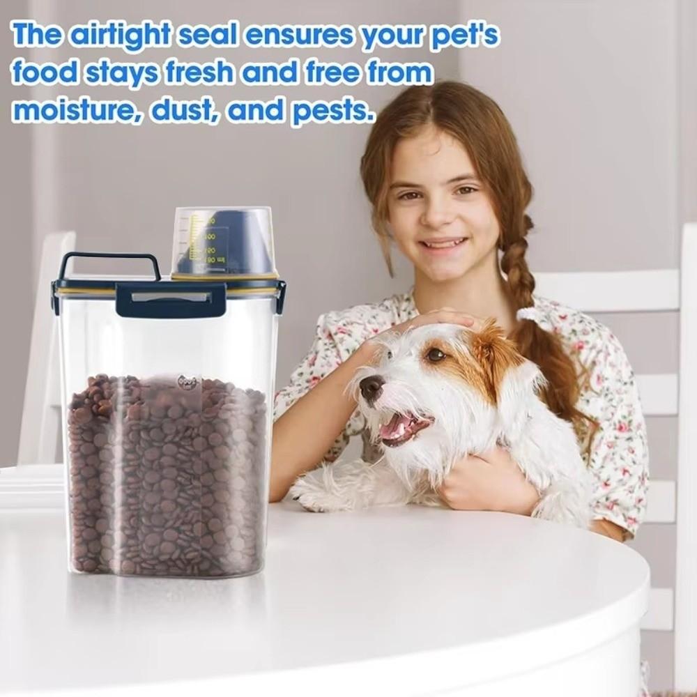 Plastic Pet Food Storage Container Large Capacity Airtight Seal Container  Pet Food Storage