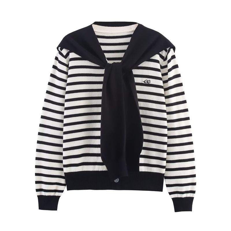 Kaslead New Women clothes Western Style Fashion Simple and Versatile Configuration Scarf Embroidery Knit