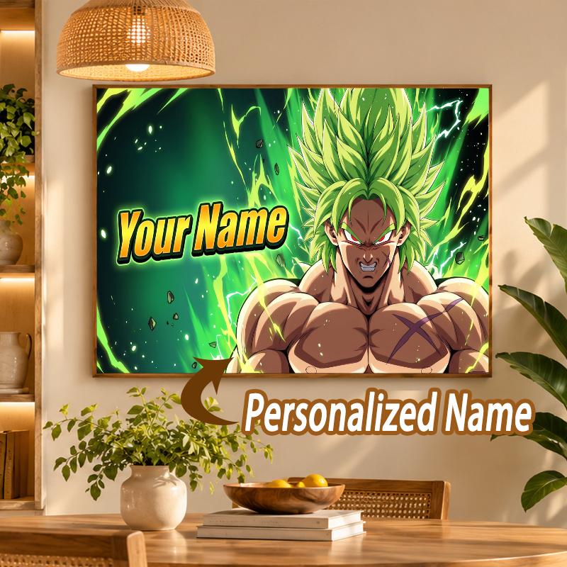 Broly Custom Name Diamond Painting Personalized 5D Full Drill DIY Diamond Art Home Decor