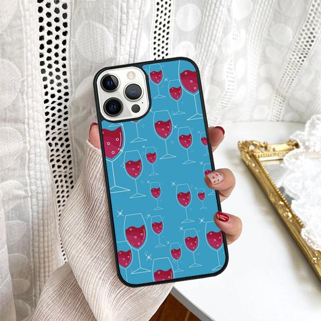 Rotwein Glas Handyhülle Für Samsung Galaxy S10 S22 S23 S24 Note 10 20 Lite S20 Plus S21 Ultra Rückseite