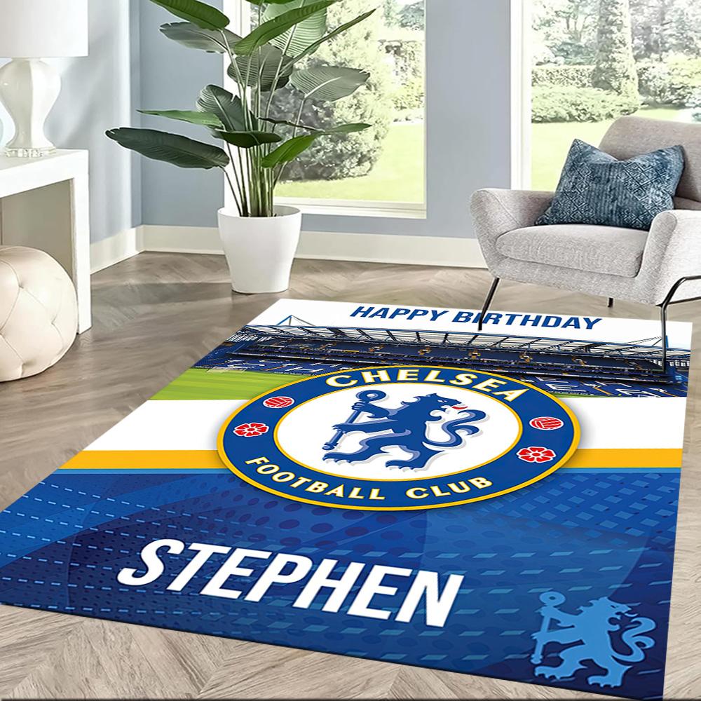 Chelsea Football Club Fans Square Rugs Are a Great Choice for Living Rooms, Bedrooms, Home Décor, and As Gifts.