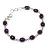 Natural Sage Amethyst Gemstone Handmade 925 Sterling Silver Bracelet 7-8" RB-8