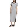 adidas Originaux Confortable Mode Simple Robe à Manches Courtes Femmes Robes Gris Moyen KF0318