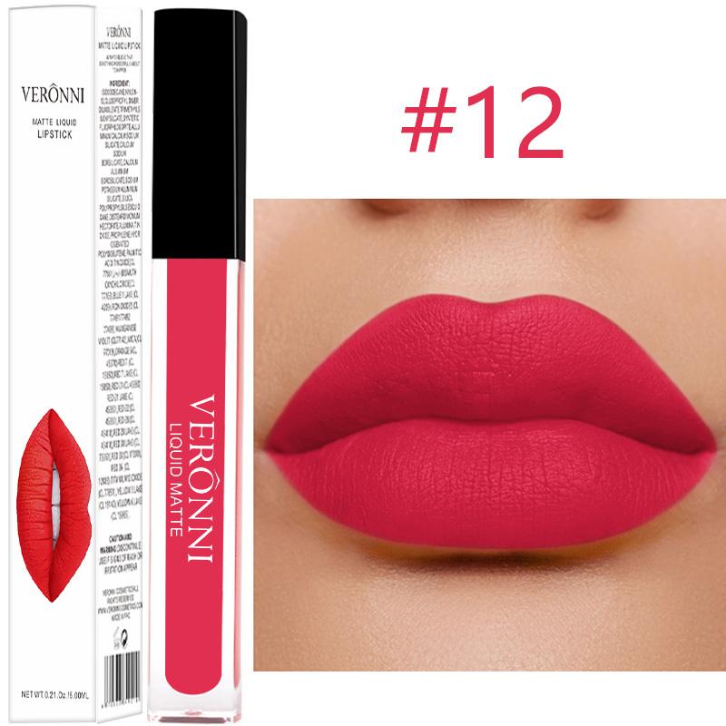 14 Color Square Tube Lip Gloss Waterproof Non Stick Cup, 24-hour Long-lasting Lipstick Lip Gloss, Sexy and Tempting Cosmetics