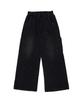 DOUBLE JD Side Pocket Wide Denim Pants (Black)