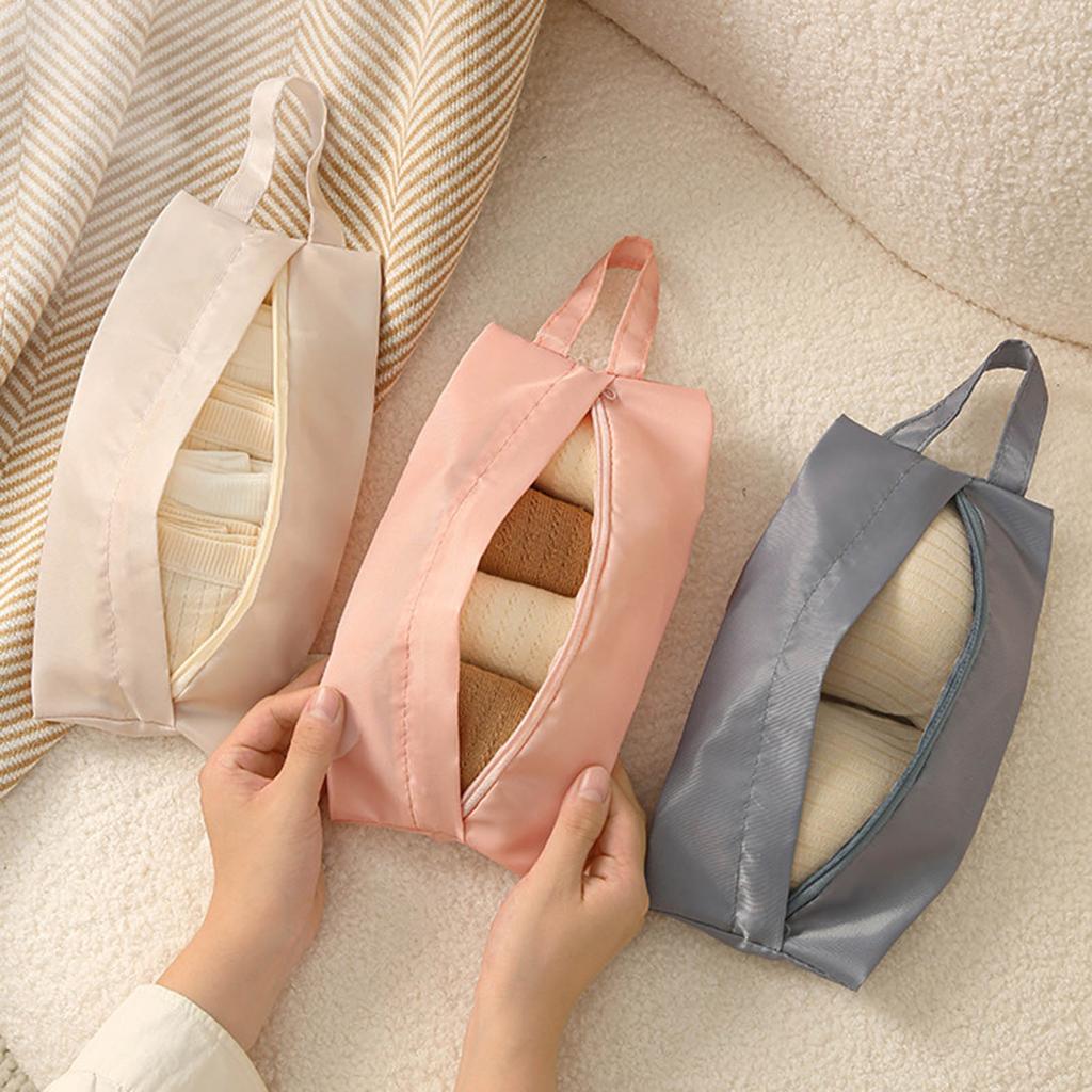 Durable Travel Underwear Storage Bag With Handles Waterproof Lightweight Foldable For Clothes Socks Toiletries