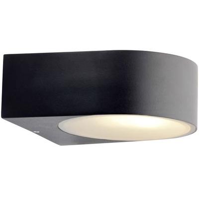 Outdoor Wall Light - BRILLIANT - TYLER - Black - Metal/glass - Halogen - IP44