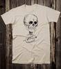 Retro Tattoo T-Shirt Vtg Kunst Totenkopf Biker Chopper Hot Rod Totenkopf Hufeisen