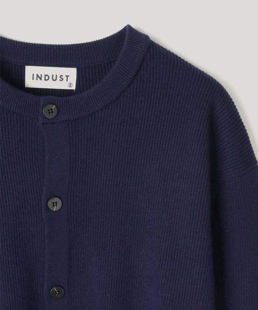Indust Essential Round Knit Cardigan_Navy