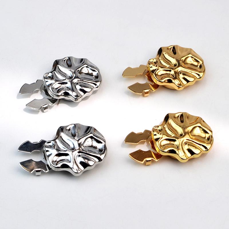 1PC Button Cover Electroplating Cufflinks Exquisite Love Shape Cool Jewelry Party Button Decoration Gift 24x17mm