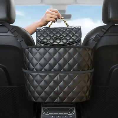 Aufbewahrungsnetz für den Mittelsitz im Auto, große Kapazität, Ledertasche, Aufbewahrungstasche für die Rückenlehne des Autostuhls, Aufbewahrungstasche für Waren zum Aufhängen