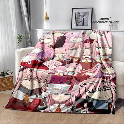 DARLING in the FRANXX Cartoon deka Flanel Hřejivá deka Měkká a pohodlná deka Pikniková deka obložení postele dárek k narozeninám