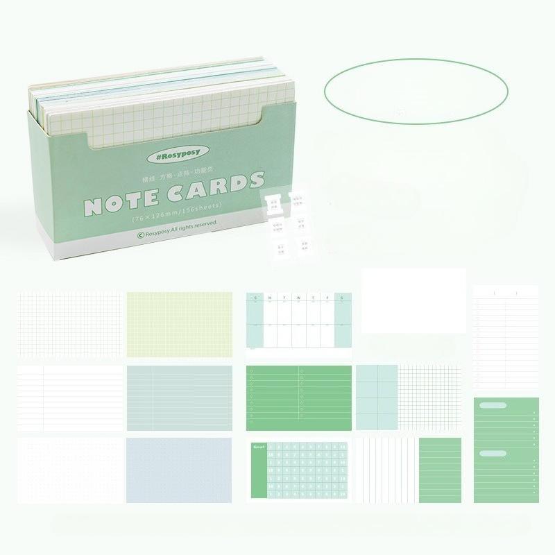 RosyPosy soft design tea fragrance index card, large capacity 150 word memory message sticky note card