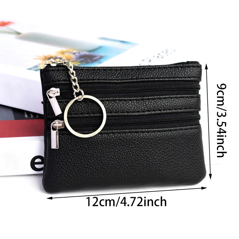 Women's Small Change Money Bags Pocket Wallets Key Holder Case Mini Functional Pouch Zipper Card Wallet Coin Purses