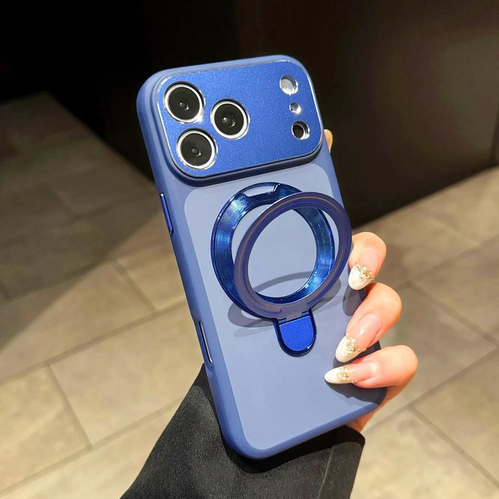 Non-Yellowing Magnetic Rotating Stand for iPhone 17 Air/Apple 16 Pro Max/15/14 Phone Case