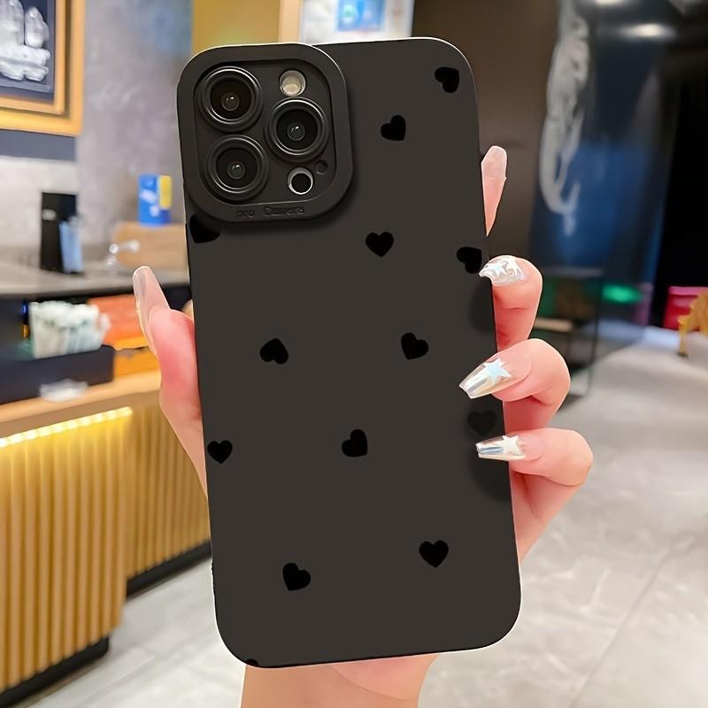 Black heart for apple 16/15/14/13/12promax pupil eye phone case iphone11 soft XR