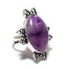 Sage Amethyst Gemstone 925 Sterling Silver Jewelry Ring Size Adjustable SU-10610