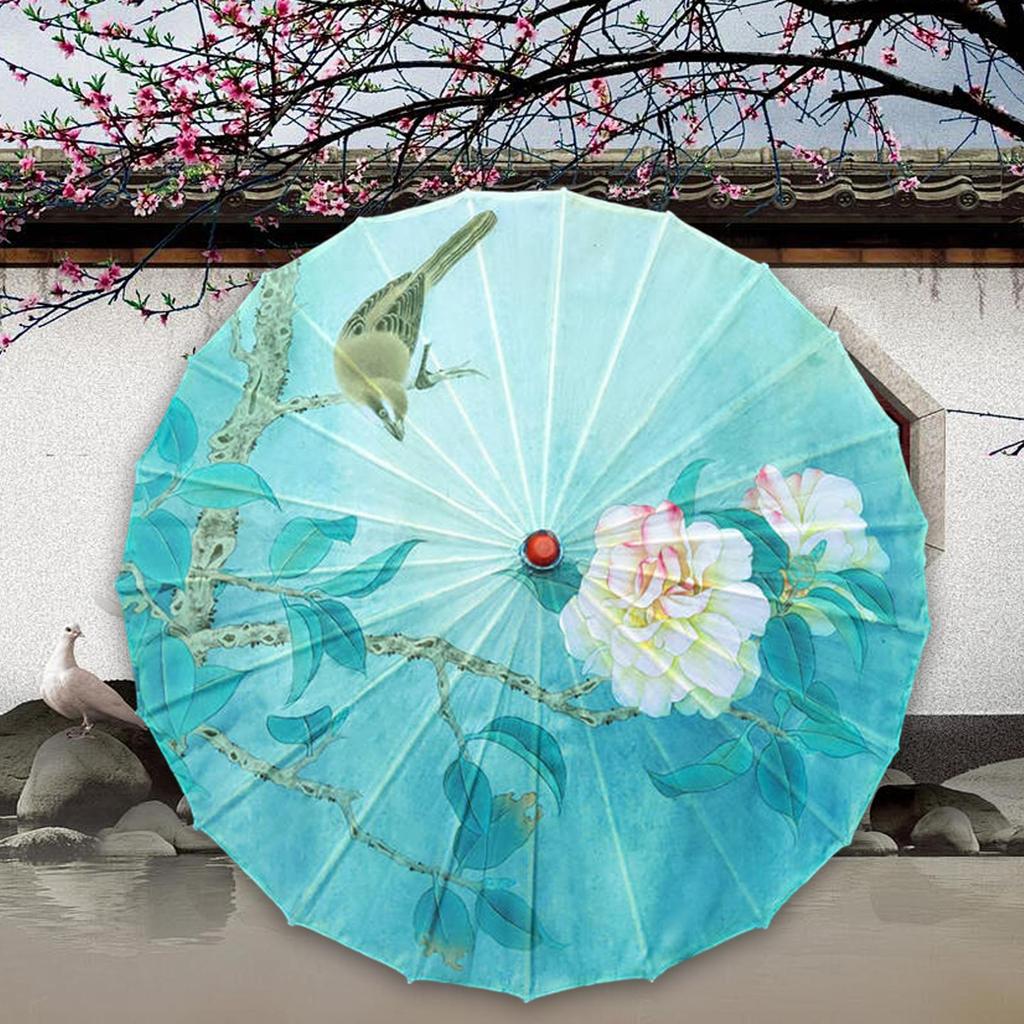 Chinese Oiled Paper Umbrella Oil Paper Umbrella Ancient Dance Umbrella for Performance Party Events Music Festivals Cosplay