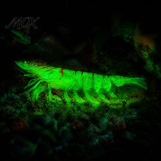 Glitter Shrimp Lure 9.5cm/4.8g TPE Soft Bionic Bait, Realistic Lure, Simulation Fishing Lures Prawn Swim Bait for Freshwater Saltwater Trout
