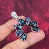 Mystischer Topas 925 Sterling Silber Anhänger, handgefertigter Edelstein Schmuck Anhänger, für den Gedenktag