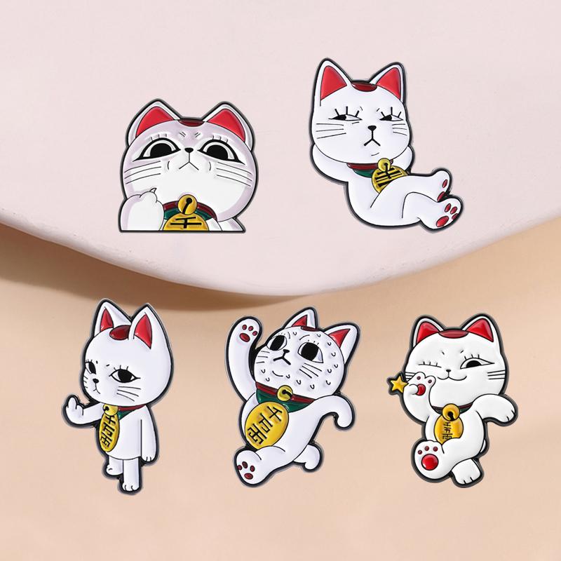 Cute Cat Collection Enamel Pins Cartoon Turbo Granny Cat Anime Character Kitten Doctor Animal Brooches Lapel Badge Jewelry Gifts