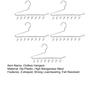 5Pcs Organization Space-saving Durable Z-shaped 35/37cm Household Clothes Racks Clothes Hangers
