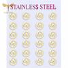 12 Paare Einfache Geometrische Ohrringe Großhandel Rund Quadratisch Stern Blitz 8 Stil Edelstahl Stecker Ohrringe Set Frau Zirkon