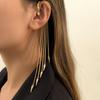 Ingemark Kpop Long Tassel Clip Earring for Women Ladies No Piercing Fake Cartilage Exquisite Ear Bone Clips Pendientes Zircon