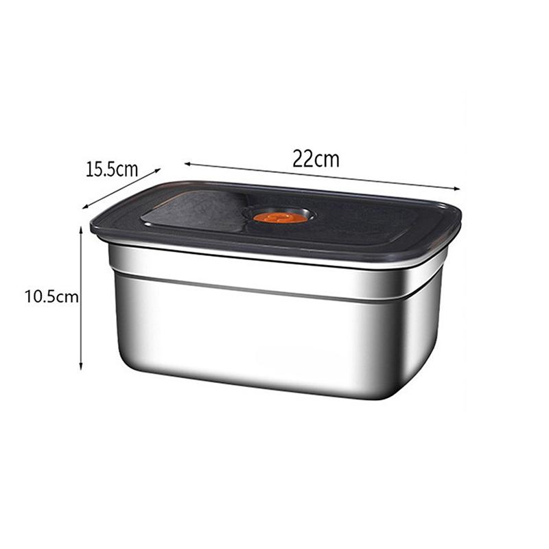 304 Stainless Steel Lunch Box With Lid Sealed Leak-Proof Bento Box Refrigerator Freezer Storage Box Outdoor Camping Lunch Box