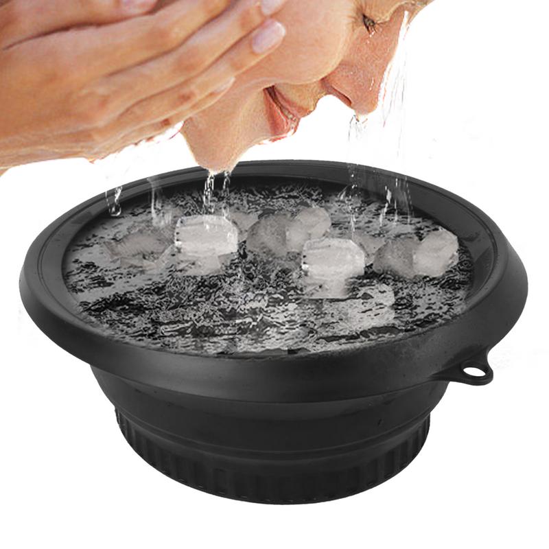 Large Foldable Silicone Bowl for Face Ice Bath and Home Skincare Routine Portable Face Dipping Bowl for Women and Girls