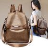 School bag vintage textured soft leather backpack for women, new fashionable casual travel backpack, multi-purpose trendy women's bag wholesale