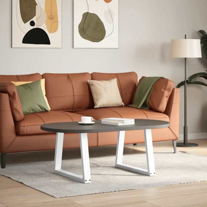 VidaXL Pieds de table basse en forme de V, 2 pièces, acier naturel, 60 x (42-43,3) cm 4012555