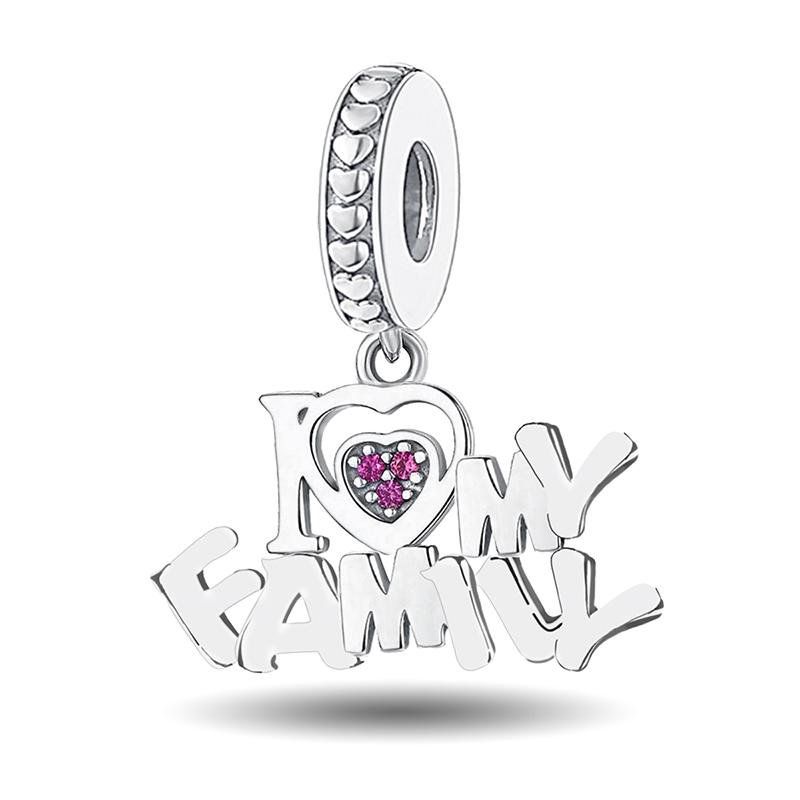 Copper Pink Love Heart Series Diy Charms Beads Fit Bracelet Necklace Making Gift Of High Quality Luxury Jewelry