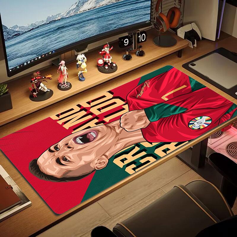 Ronald Mauspads, Große Gaming-Schreibtischmatte, Rutschfestes XXL-Mauspad für Laptop & Tablet, Mini-PC-Spielmatte mit genähten Kanten