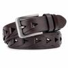 [NASEBEMU] Mesh Belt for Men, Leather Buckle, Casual Business, Braided, 115cm