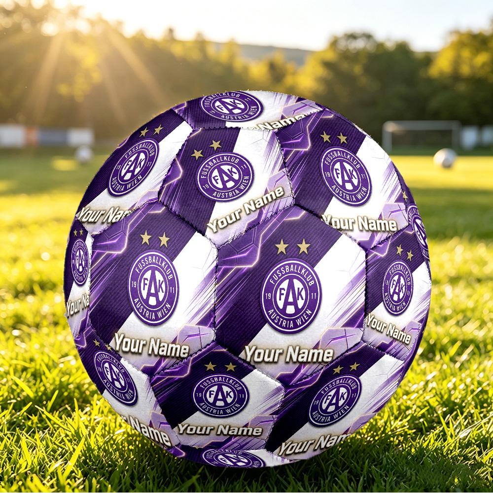 Personalized Size 5 Football Austria Wien FC Pattern Outdoor Game Sports Ball Gift