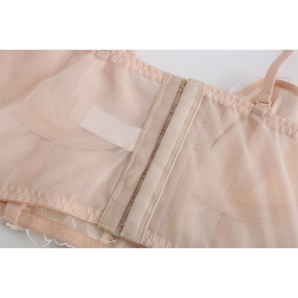 French Flower Embroidery Underwear Soft Underwire Pull Up The Breast Corset Sexy Vest Style