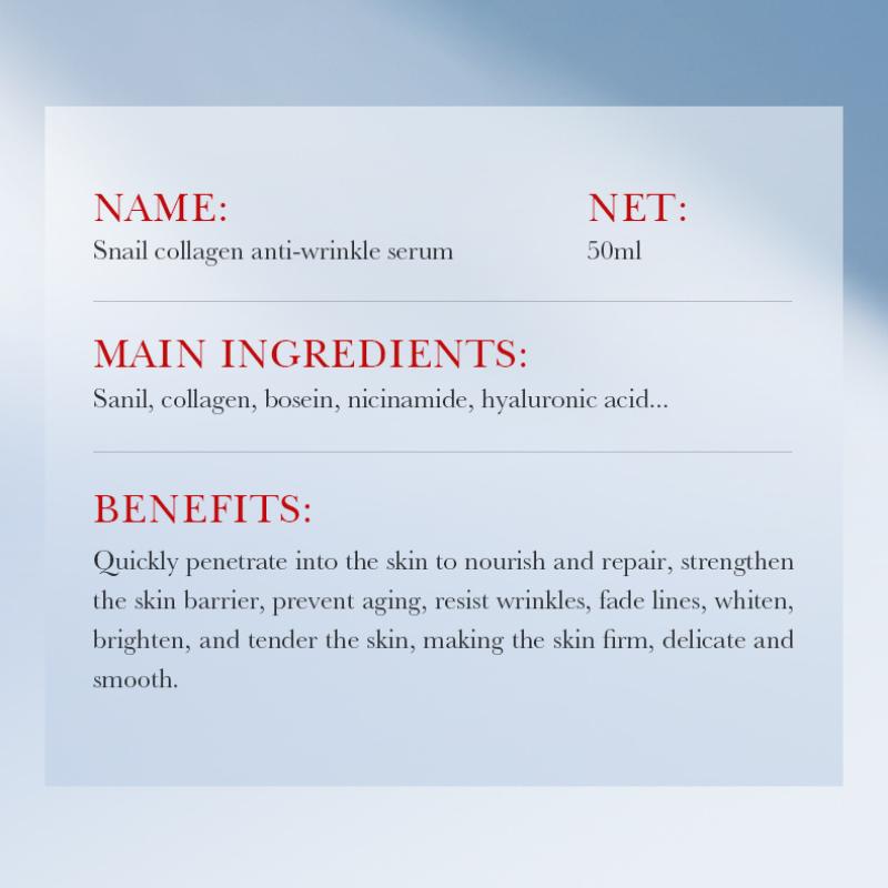 Sérum de Colágeno de Caracol 50ml SADOER Antiarrugas Hidratante Emoliente