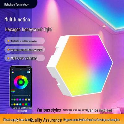 WiFi-Controlled RGB Hexagonal E-Sports Ambient Light with Sound Pickup