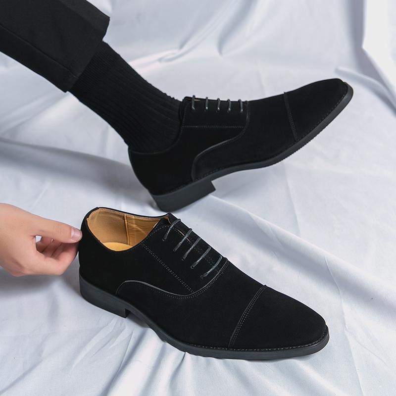 Fashion New 2024 Men Shoes England Versatile Casual Shoes Male Suede Oxford Driving Leather Dress Shoes Men Flats Business Plus Size 48