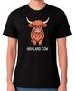 Highland Cow T-Shirt Cute Scottish Farm Animal Cartoon Graphic Unisex Tee