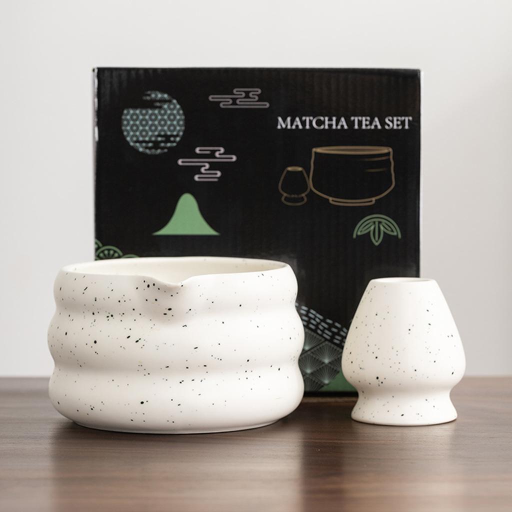 2pcs Japanese Matcha Tea Set Safe Ceramic Tea Bowl and Jar Sets Beverage Shop Tea-making Tools Accessories for Tea Lovers Gifts