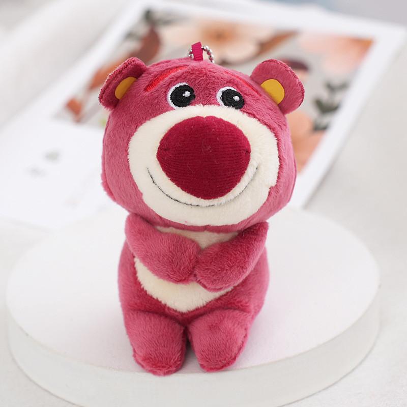 Entzückender rosa Teddybär Plüsch Schlüsselanhänger Weich und niedlich Taschenzubehör Stofftier