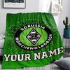 1 Stück Personalisierte Decke mit Vfl Gladbach Muster aus Flanell, geeignet für alle Jahreszeiten, für Heimdekoration, Wärme und Komfort, Geschenke, Weihnachtsgeschenk