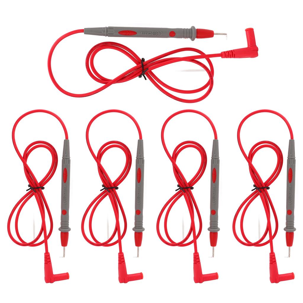 5pcs set 1000V 10A Multi Meter Probe Wire Pen Anti Oxidation Ammeter Test Cord Red Black