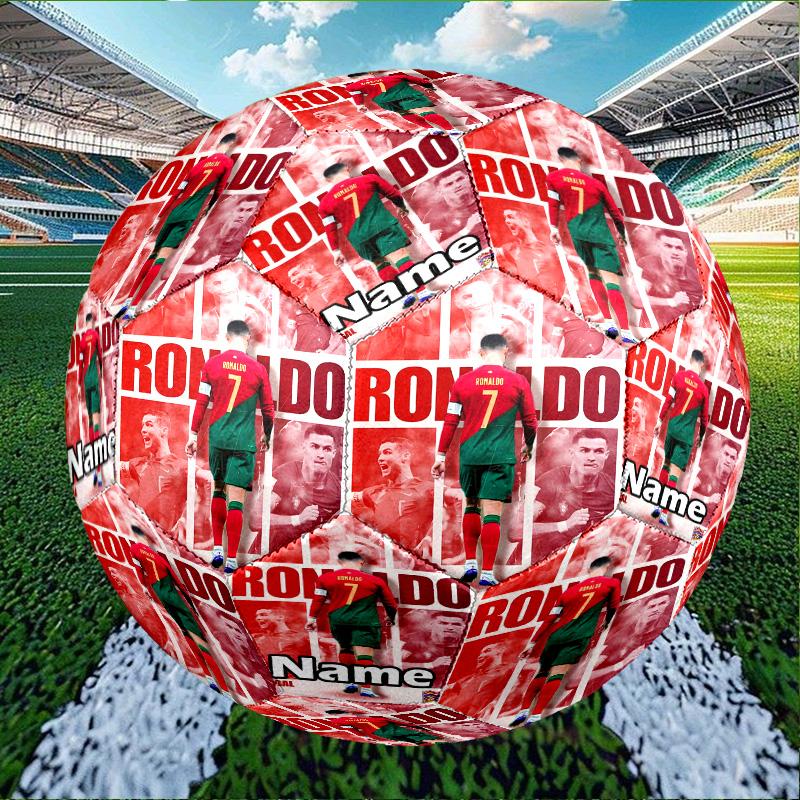 Custom Name Personalized Cristiano Ronaldo-A Print Size 5 Soccer Ball Training & Match Football, for Team, Kicking, Gift for Football Enthusiasts