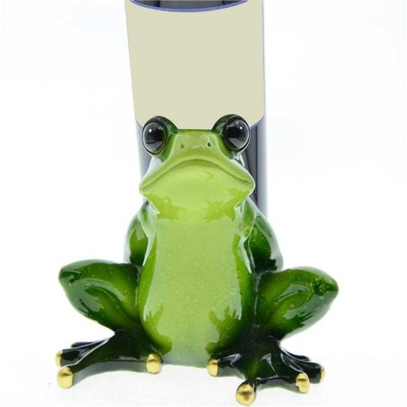 Space Saving Frogs Sculpture Wine Bottle Stand Convenient Wine Rack with Playful Frogs Playful Wine Bottle Holder