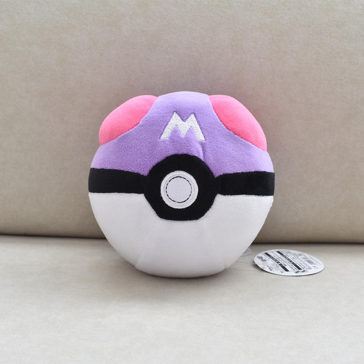 

5 12cm Pokeball Plush Toy: Medium Red, Blue, Purple, Black Master Ball Baby Doll 12cm 65g фиолетовый