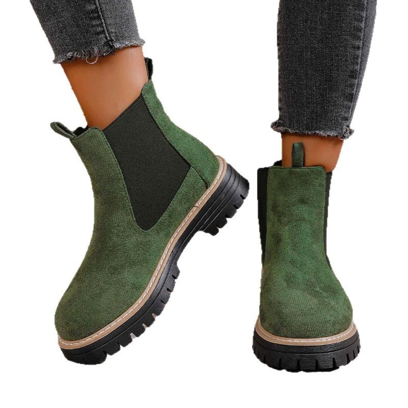 New Style Women's Boots, Fashionable and Casual, Round-toed, Large-sized Fashionable Shoes