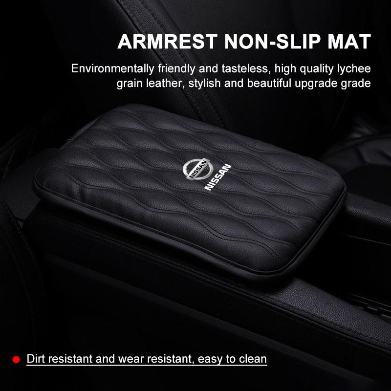 1Pcs Leather Auto Armrest Pads Protective Waterproof Hand Cushion Car Goods For Nissan Nismo Qashqai J11 J10 Juke X Trail T32 Tiida Leaf